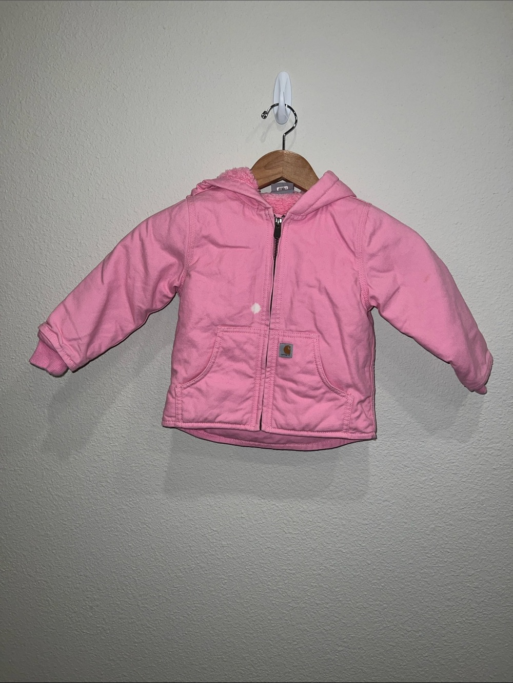 Carhartt Jacket pink Sherpa hood